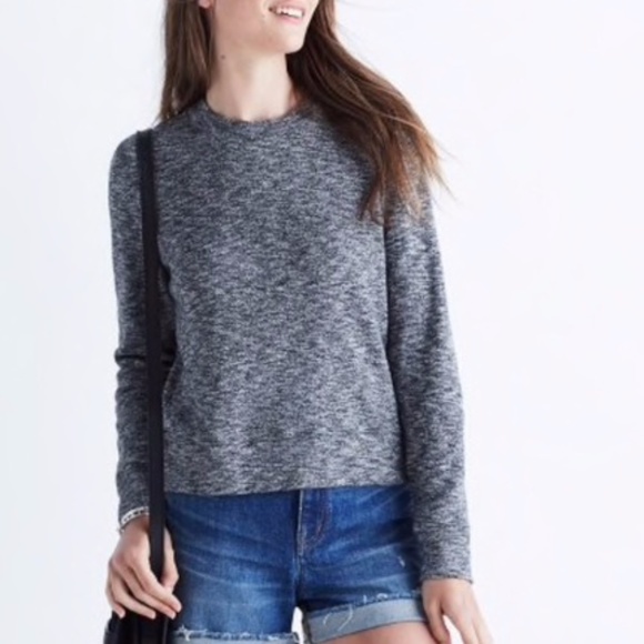 Madewell Marled Mockneck Long Sleeve Sweatshirt - Picture 5 of 6